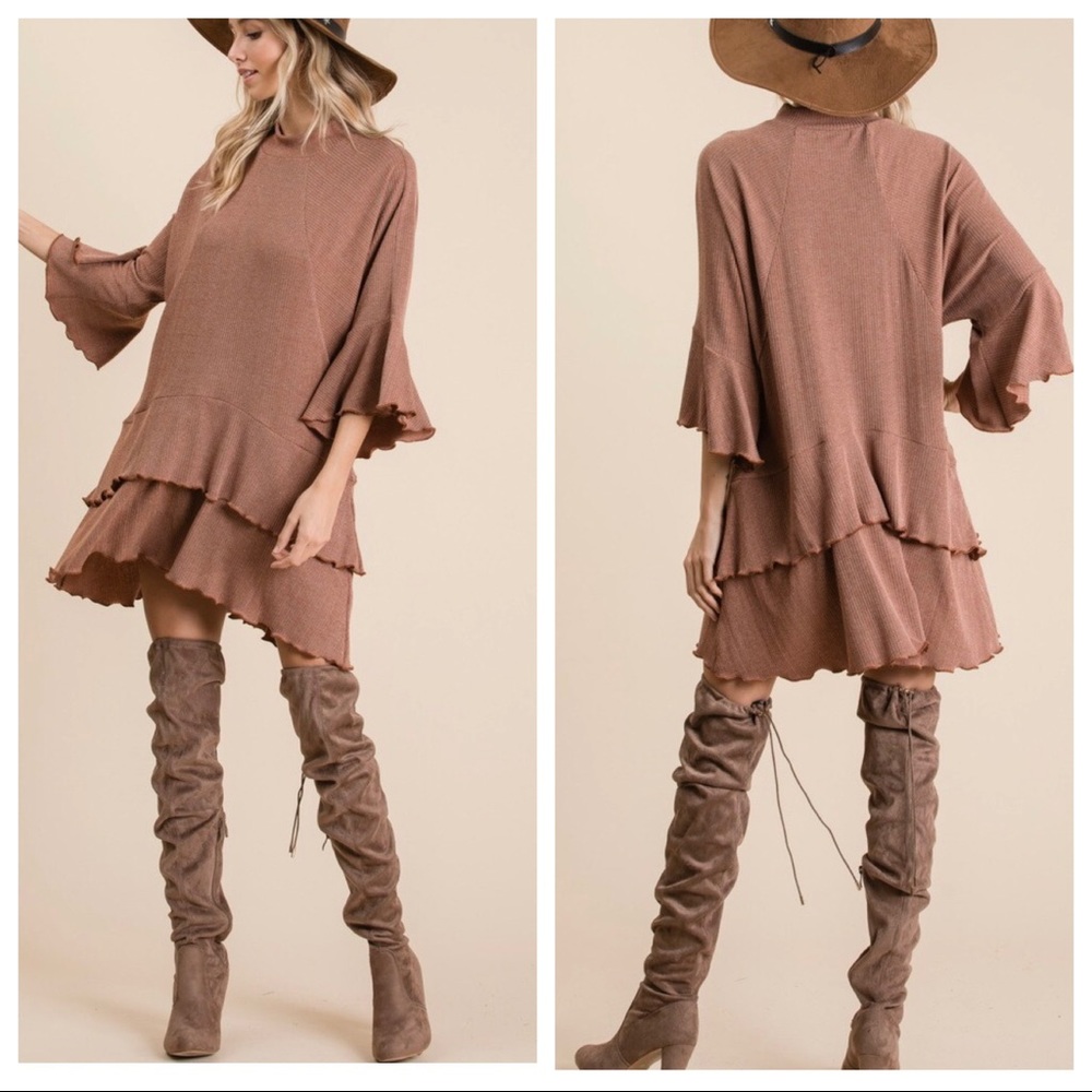Bohemian chic Layered ruffle dress - Picture 2 of 6